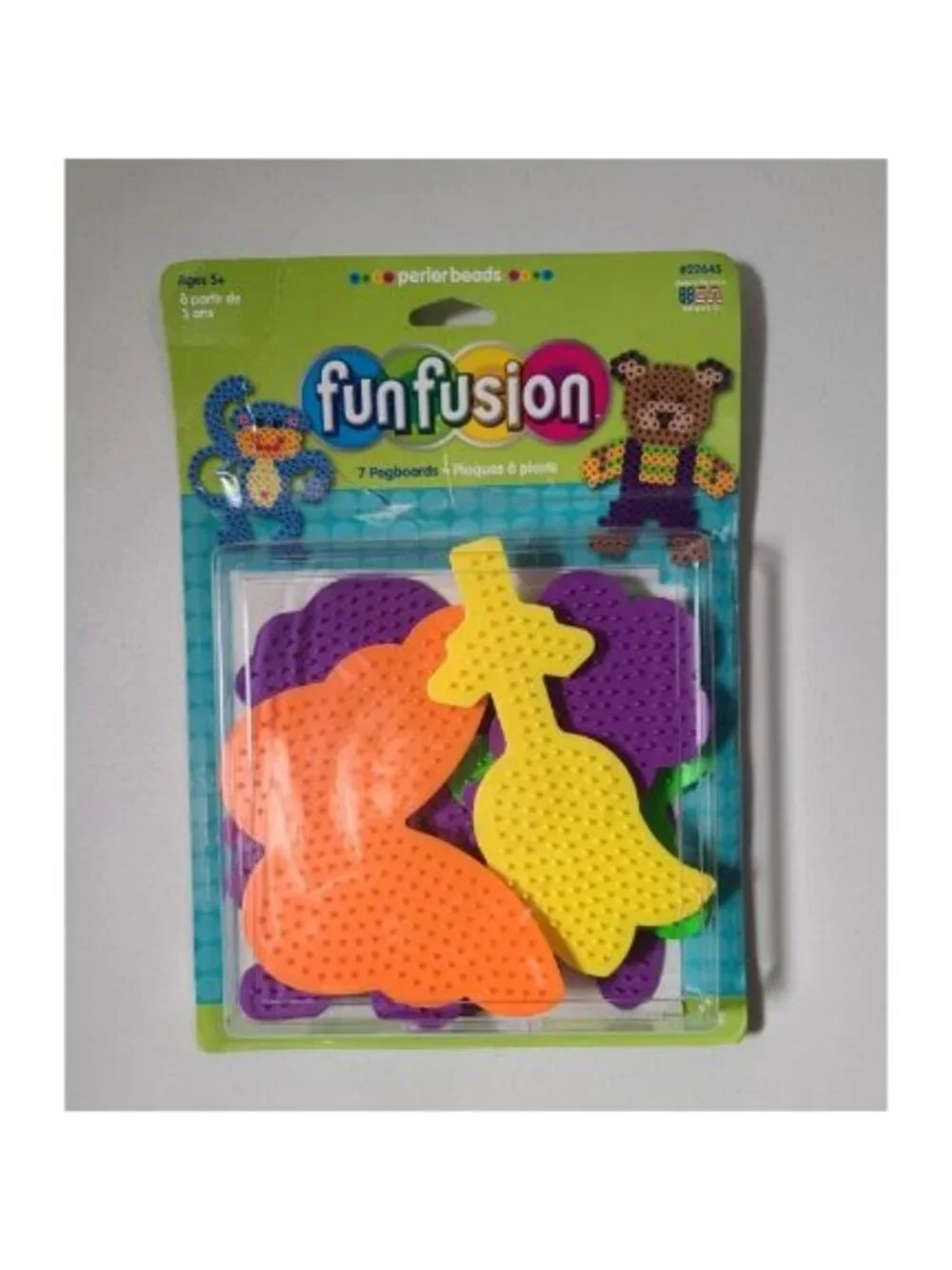 Perler Funfusion 7 Pegboards Colored Made in USA